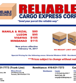 Reliable Peso Remit & Cargo Express